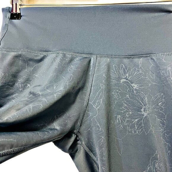 Adidas Climalite Mid-Rise Leggings Floral Printed Full Length Pull-On Yoga Pants - Picture 10 of 10